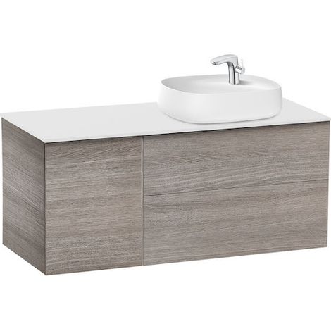MUEBLE CON LAVABO 585 BEYOND SOBRE ENCIMERA 1200 DERECHA ROBLE CITY TEXTURIZADO