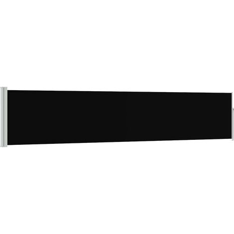 Auvent latéral rétractable de patio 100x500 cm Noir (1/5)