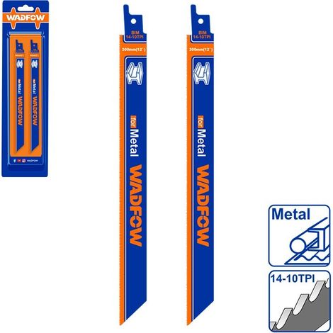 Lame sega a nastro per metallo WADFOW 300mm 14-10TPI BIM fresatura set di 2 (1/3)