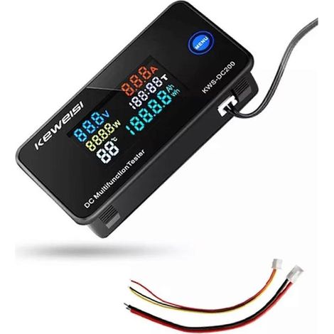 Online Store - Voltmètre-ampèremètre 100 A, testeur de batterie de voiture, mesure de capacité et de température, compteur électrique 12 V, 24 V, 48 V, 96 V (1/4)