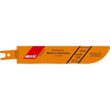 Lame de scie alternative de marque MPS, lot de 2, compatible avec les outils standard.
