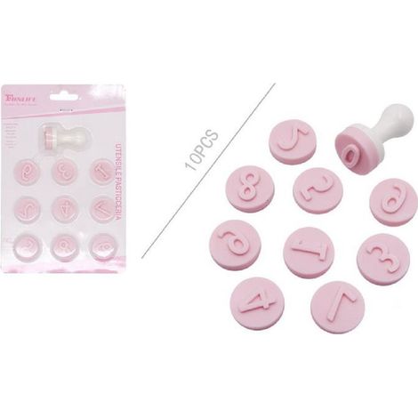 Kaela - Set 10 Pezzi Stampini Stampi A Numeri Per Dolci Pasta Biscotti Pasticceria 99026 -