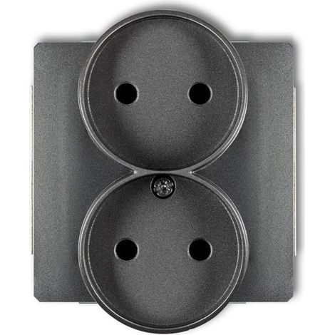 Deco Doppelsteckdose b/u Graphit 11DGPR-2p (1/3)