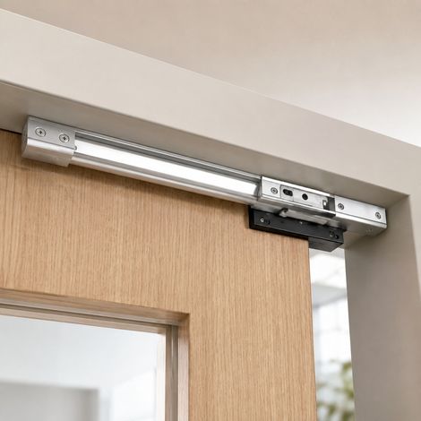 Gache Electrique Fail-Safe Large Format Alliage d'Aluminium 25 x 2.5 x 3.4 cm pour Porte de Bureau (1/4)