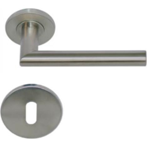 Poignee Pomerol Rosace Inox (bloc Porte Interieur) Gd Menuiseries