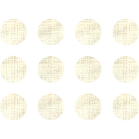 12x Cache vis adhésif autocollant diamètre 40mm protection bouchon trou obturateur meuble table chaise maison, Textile beige