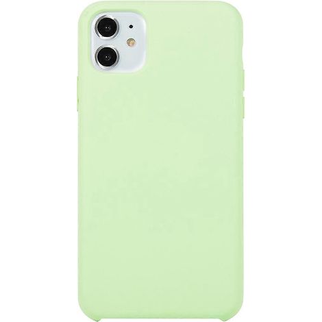 Coque antichoc en silicone solide de couleur unie pour iPhone 11 (1/4)