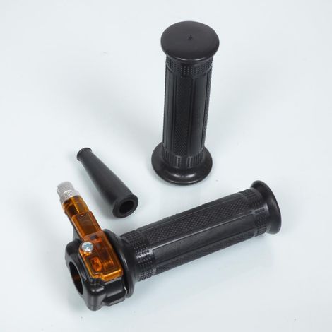 Gasgriff mini targa metall schwarz rechtszug für moped cyclo (1/2)