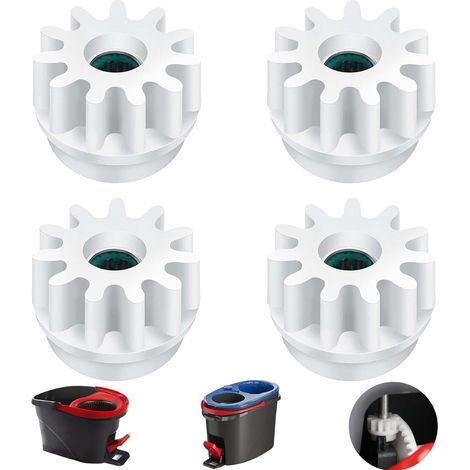Lot de 4 balais à Pédale pour Vileda Seau Rotation Roulement Embrayage Pignons Rechange Compatibles avec Ocedar Utilisé Roulement de Pédale à Embrayage Unique et Le kit de pignon Dengrenage