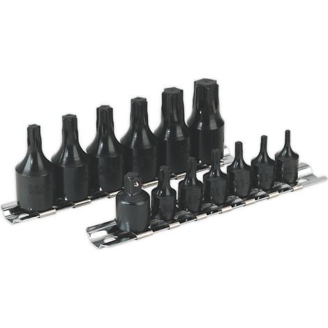 Sealey AK5584 Premier TRX-Star Socket Bit Set 1/4"" & 3/8""Sq Drive 13pc