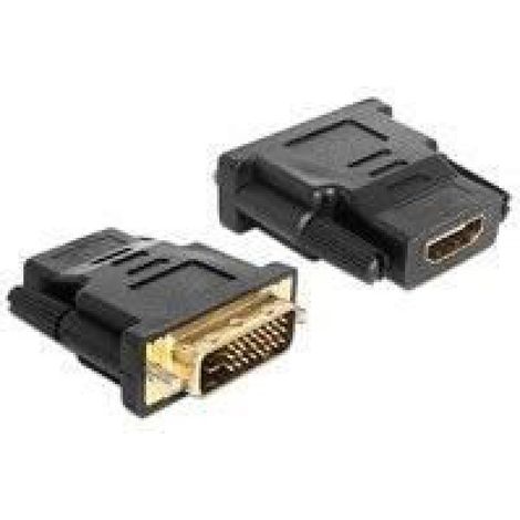 Adaptateur DVI-HDMI - Convertisseur DVI 24+1 vers HDMI Mâle vers Femelle - Connecteur Audio/vidéo Noir - 1 Pièce (1/4)