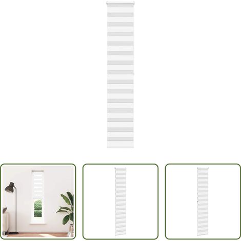 Fensterrollo -  Doppelrollo Weiß 45x200 cm Stoffbreite 40,9 cm Polyester (1/5)
