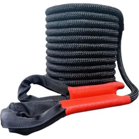 Abschleppseil 8m, 10 Tonnen, 2 Haken, Handschuhe, Nylon, für LKW, PKW, Off-Road