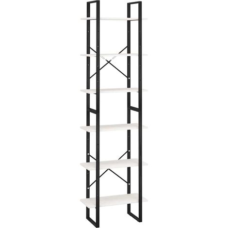 vidaXL Estantería de madera maciza pino blanca 60x30x210 cm (1/2)