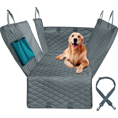 royaluxe - Coussin de protection pour siège arrière de voiture pour chien gris==