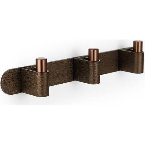 Patère Casey Rack - talla 340x43x62mm. Bronze texturé mat