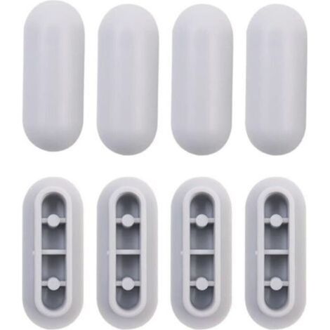 4 Pieces Universal Toilet Seat Buffer Universal Shocks Toilet Seat Buffer Kit Plastic Toilet Bumper Replacement (1/4)