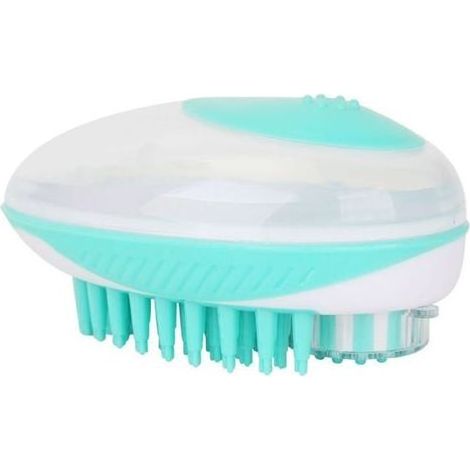 Brosse de massage 2 en 1 pour animaux de compagnie. distributeur de shampoing pour le toilettage des animaux domestiques. poils en (1/4)