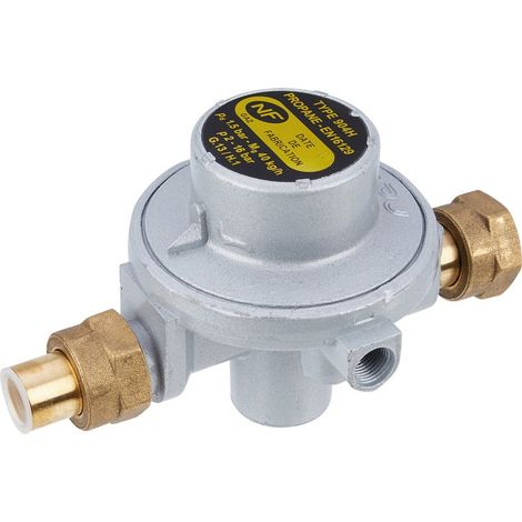 Favex – Détendeur gaz propane pour citerne – Débit 40 kg/h – Filetage entrée F M20x150 – Diamètre sortie 12 mm – Position horizontale (1/3)