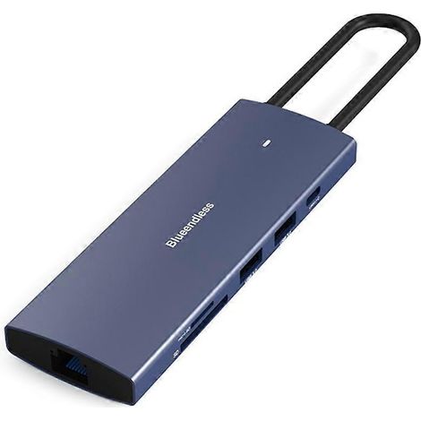9-Port-Schnell-USB-3.0-Hub, Typ-C-Multiport-Adapter mit HDMI und PD, multifunktionaler Dockingstation-Konverter (1/4)