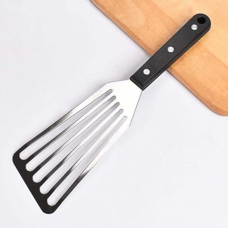 Spatule À Poisson - Acier Inoxydable - Rainures - Manche Ergonomique En Polypropylène - 1 Pièce (1/4)