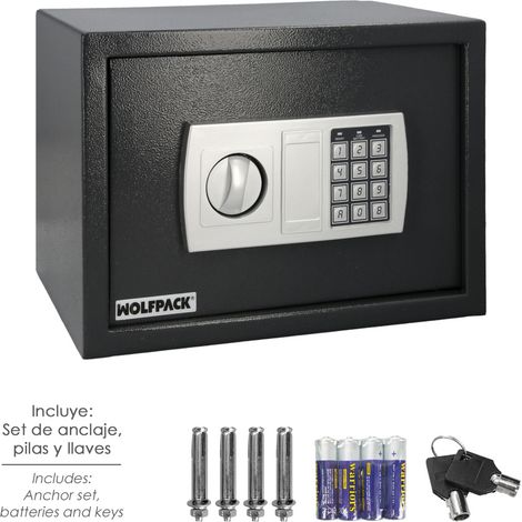WOLFPACK LINEA PROFESIONAL 03070310 Caja Fuerte Sobreponer Electrica 35x25x25 cm, Multicolor (1/5)