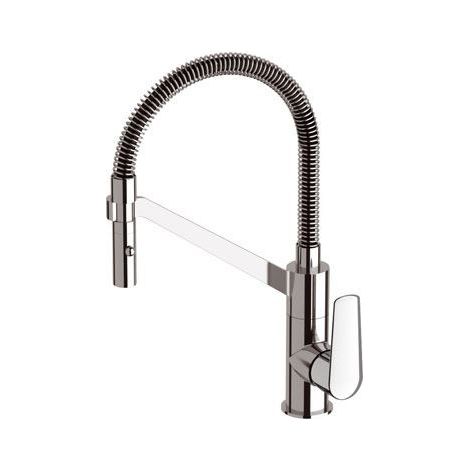 Miscelatore per lavello cucina di design con doccetta estraibile, serie vanity (1/3)