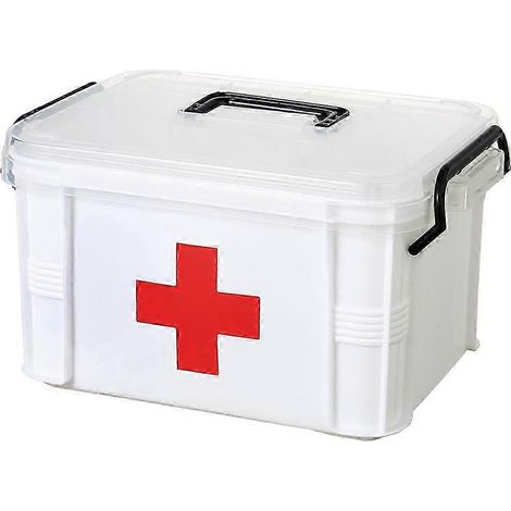 Trousse de Secours Transparente Portable Boîte de Rangement Médicaments Kit d'Urgence de Sécurité (1/5)