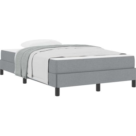 Maison Exclusive - Letto a molle con materasso Grigio chiaro 120 x 200 cm Tessuto