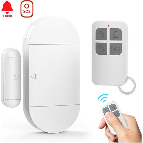 Door and Window Alarm, Wireless Door and Window Detector with Remote Control and Battery, Anti-Theft and Intrusion Magnetic Sensor for Home and Child Security System (1/5)