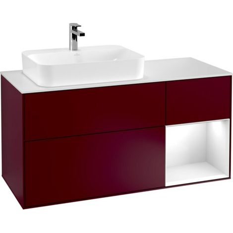 V&B Waschtischunterschrank Finion 120cm, Pl w m, Reg re glo wh. Lac, Peo m (1/2)