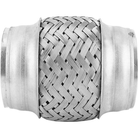 Soufflet D'échappement Universel En Acier Inoxydable Tresse Flexible Diamètre 2.5 Pouces Longueur 4 Pouces (1/4)