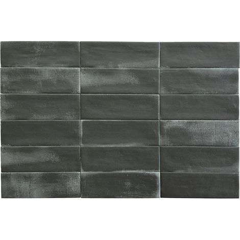 Carrelage Mural Mini Metro 5x15cm Premium. Beret Coal Matt (1/2)