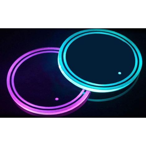 Multicolore LED Verres pour Boissons, LED d'alimentation Jetables Dessous-de-plat, Imperméable à l'eau Leuchtuntersetzer pour les Bouteilles, Dessous-de-plat Acrylique Environ pour les Fêtes de Mariag (1/5)