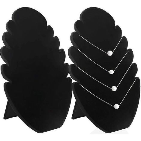 Stück schwarzer Samt-Schmuckständer, Schmuckstaffelei, hängender Schmuckturm, Anhängerhalter mit 5 Kerben für Ketten, Armbänder (1/5)