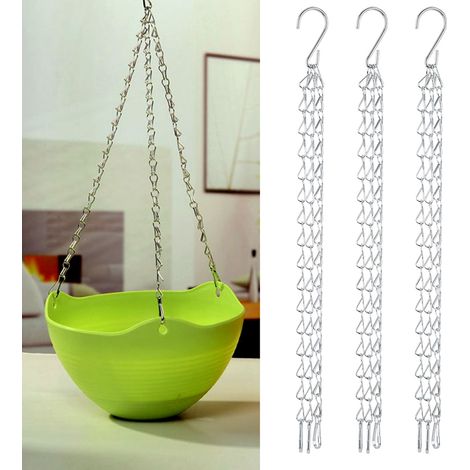 Ensemble de 3 crochets de suspension en fer de rechange pour pots de fleurs et jardinières de jardin. (1/5)