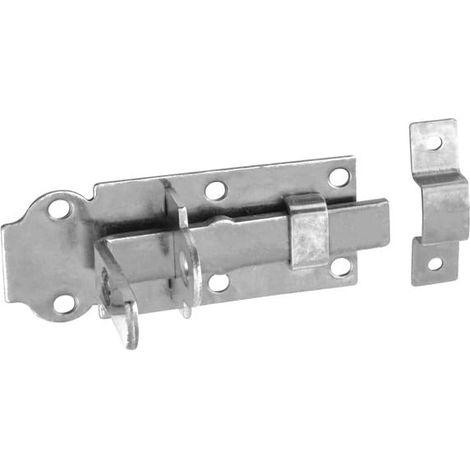 Verrou droit - Serrure de porte - Serrure de porte de jardin - Verrou de porte - 100 x 45 x 5,0 mm - Verrou pour cadenas - Verrou coulissant (1/5)