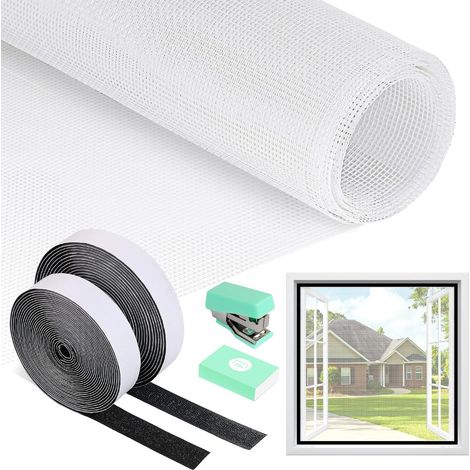 Fenster-Moskitonetz 120 x 250 cm – Kein Bohren erforderlich – Zuschneidbares Fiberglas-Klebegewebe (1/5)