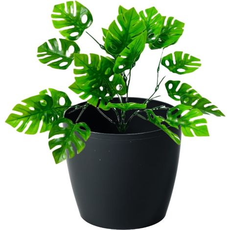 Blumentopf aus Kunststoff 30x26,5cm Schwarzer Dekodeckel Magnolie