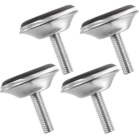 4 Pièces Pieds Réglables en Hauteur pour Meubles Rallonges de Pieds pour Meubles Acier Inoxydable Chromé Réglage de Hauteur Installation Facile (1/5)
