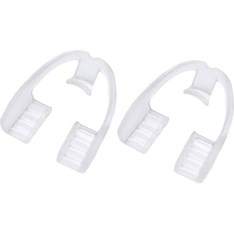 2 Pièces Protège-Dents Anti-Grincement Nocturne, Appareil Dentaire Ajustable pour Bruxisme (1/5)