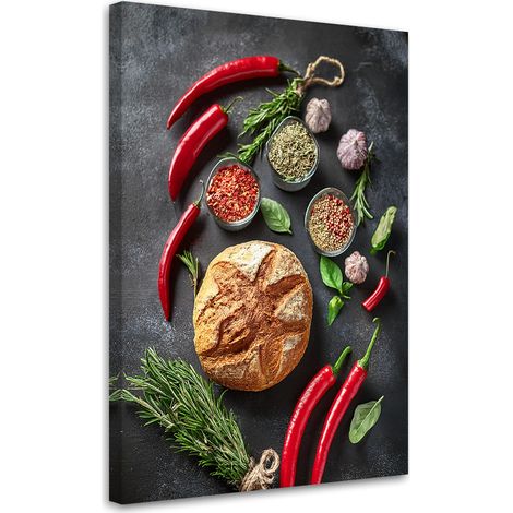 Tableau déco Cuisine Alimentaire Poivre Epices 70x100 (1/5)