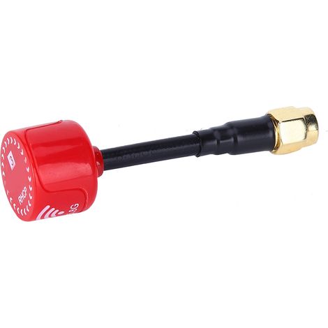 Antenne 5.8 GHz 3dBi RHCP Haute Performance pour Drone FPV Racing, Accessoire RC avec Connecteur RP-SMA Femelle Rouge (1/5)