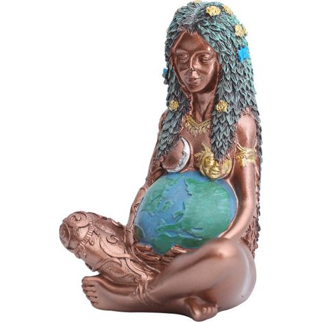 Earth Mother Goddess Statue Mother Earth Goddess Gaia Statue Hand Painted Resin Art Craft Mother's Day Gift L (1/5)