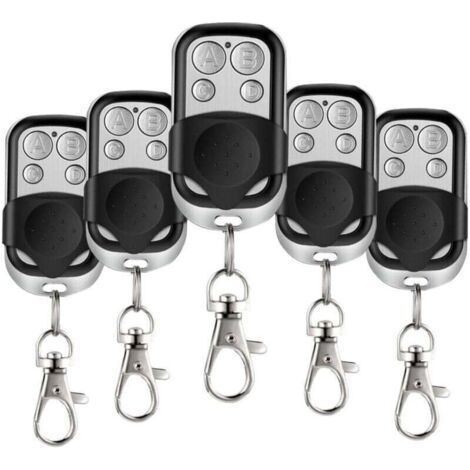 5 Pcs Telecommande Universelle Portail, XU, 433,92 MHz Commande à distance Garage sans Fil à 4 Boutons avec Couvercle Coulissant Porte Clés pour Porte Garage Électrique - (1/4)