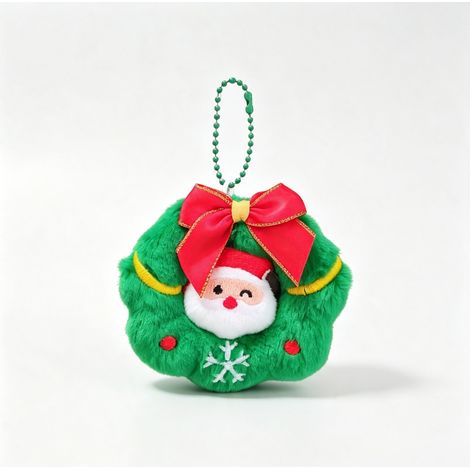 Pendentifs en peluche brodés pour Noël, décorations pour sapin de Noël, bonhommes de neige, maisons en pain d'épices, décorations pour fêtes de fin d'année (1/4)