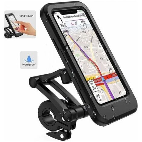 Etanche Support Telephone Velo,360°Support Smartphone Scooter avec Habillage Pluie Porte Téléphone pour Moto
