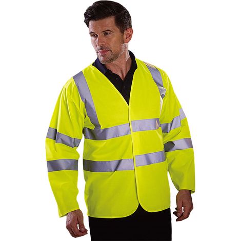 Veste de travail gilet-gilet de sécurité à manches longues haute visibilité (1/3)