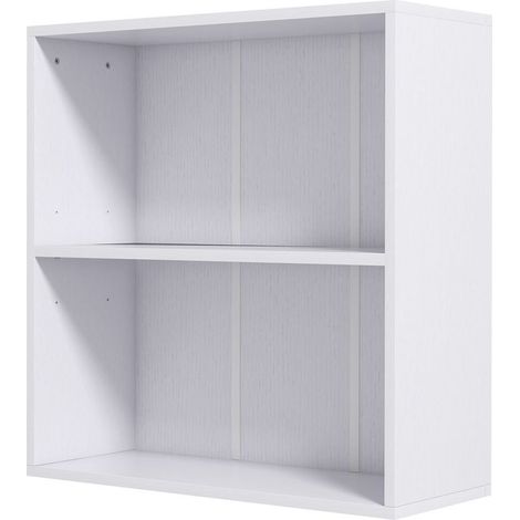 Park shelf of storage with 2 compartment and shelf adjustable, 60 x 24 x 63 cm, white (1/5)