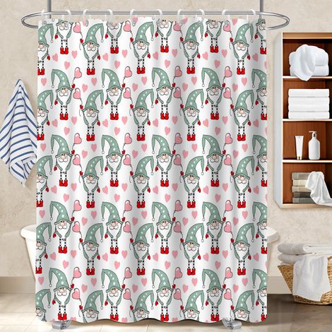 Rideau douche polyester 180x180 original protection douche pour une déco d’hiver réconfortante (1/5)